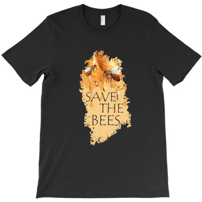 Save The Bees T-shirt Designed By Wizarts