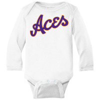 Purple Wordmark Long Sleeve Baby Bodysuit | Artistshot