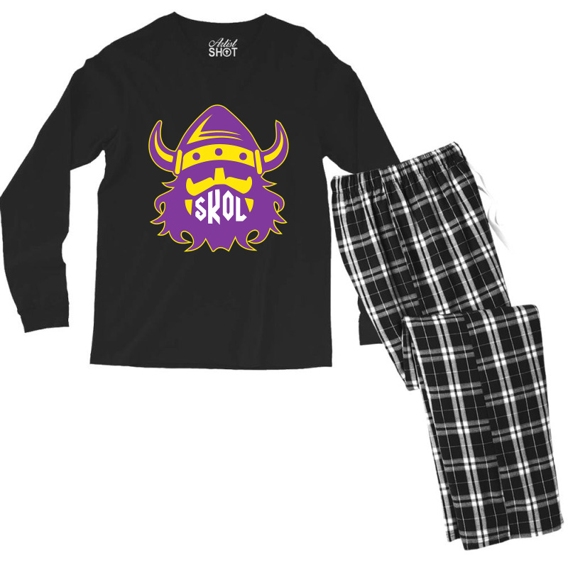 Skol Nordic Viking Helmet Shirt T Shirt Men's Long Sleeve Pajama Set | Artistshot