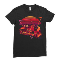 Retro Futuristic Bulldozer Tractor T Shirt Ladies Fitted T-shirt | Artistshot