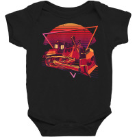 Retro Futuristic Bulldozer Tractor T Shirt Baby Bodysuit | Artistshot