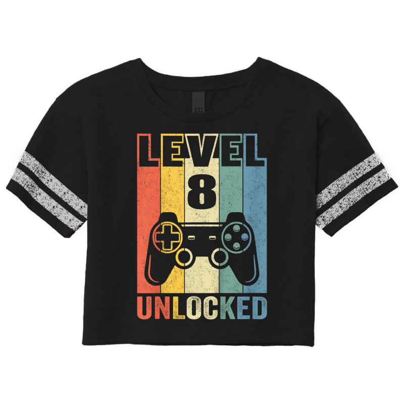 Level 8 Unlocked Video Gamer 8th Birthday T-Shirt - 8th Birthday Gift - Pin