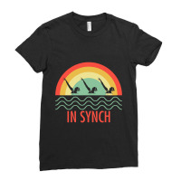 Womens Retro In Synch Synchronized Swimming Swimmer Athlete T Shirt Ladies Fitted T-shirt | Artistshot