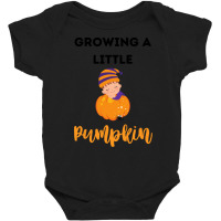 Pumpkin Halloween T  Shirt Growing A Little Pumpkin Shirt, Pregnancy S Baby Bodysuit | Artistshot