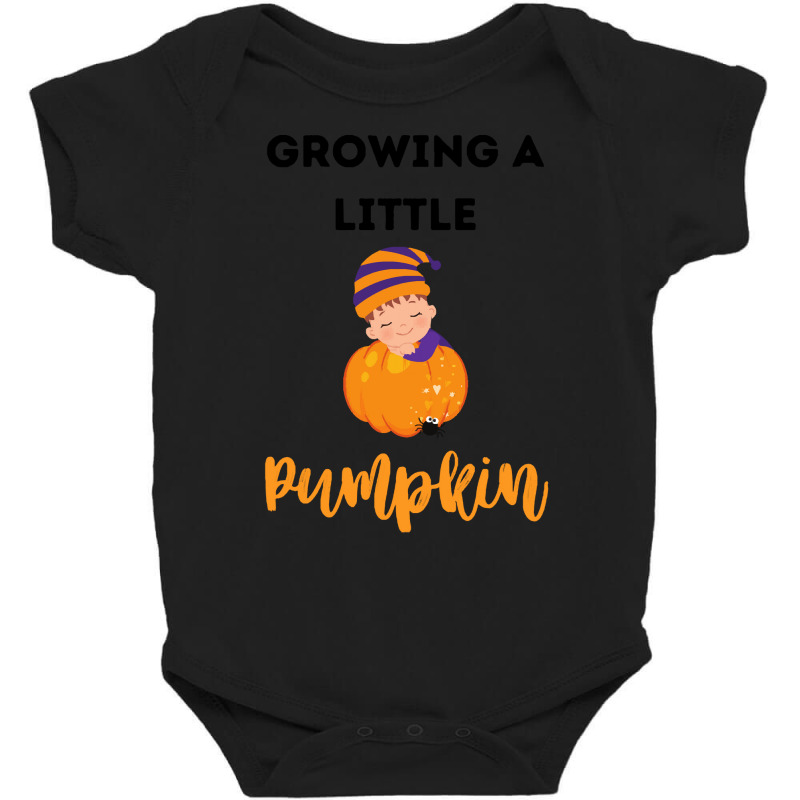 Pumpkin Halloween T  Shirt Growing A Little Pumpkin Shirt, Pregnancy S Baby Bodysuit by prefermeaning | Artistshot