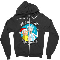 God Is Dead Merry Christmas Zipper Hoodie | Artistshot