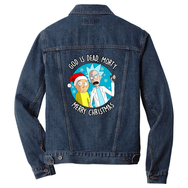 God Is Dead Merry Christmas Men Denim Jacket | Artistshot