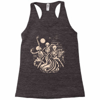 Halloween T  Shirt Skeletons Dancing Around A Fire Under The Moon T  S Racerback Tank | Artistshot