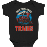 This Boy Loves Trains Locomotives And Wagon! Kid Boys Train T Shirt Baby Bodysuit | Artistshot