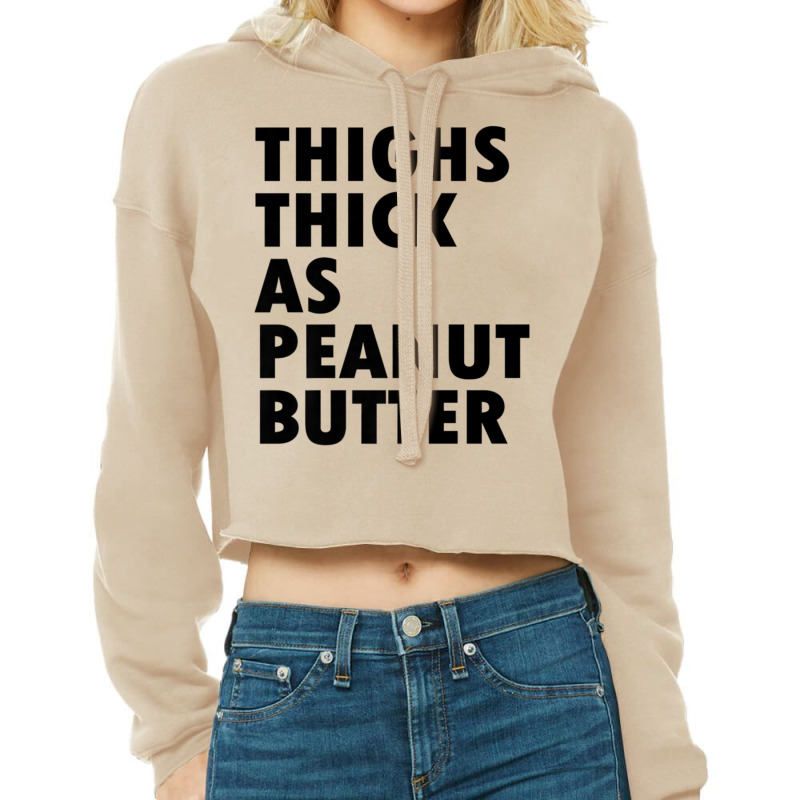 Thick cropped online hoodie