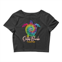 Outer Banks Tie Dye Sea Turtle Carolina Family Vacation T Shirt Crop Top | Artistshot