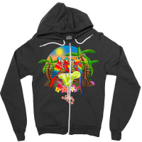 Parrots Drinking Margarita On Summer Vacation Birds Fun T Shirt Zipper Hoodie | Artistshot