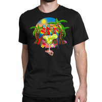 Parrots Drinking Margarita On Summer Vacation Birds Fun T Shirt Classic T-shirt | Artistshot