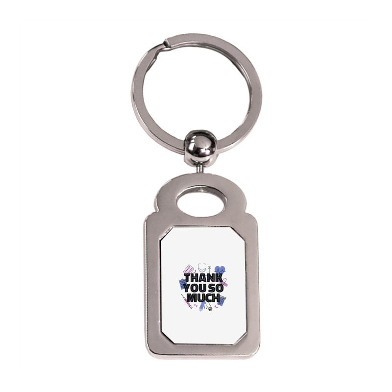 World Health Day Mental Health Awareness Thank You Nurses T Shirt Silver Rectangle Keychain by LoriMccarty89 | Artistshot