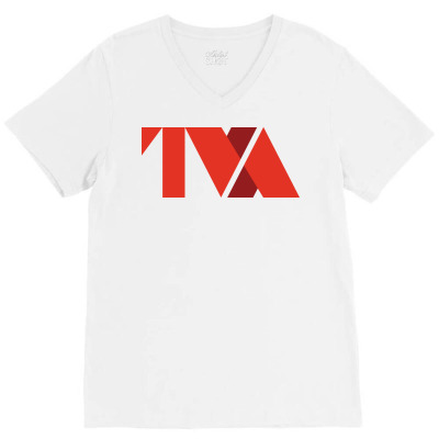 Tva Logo V-neck Tee Designed By Alonedark