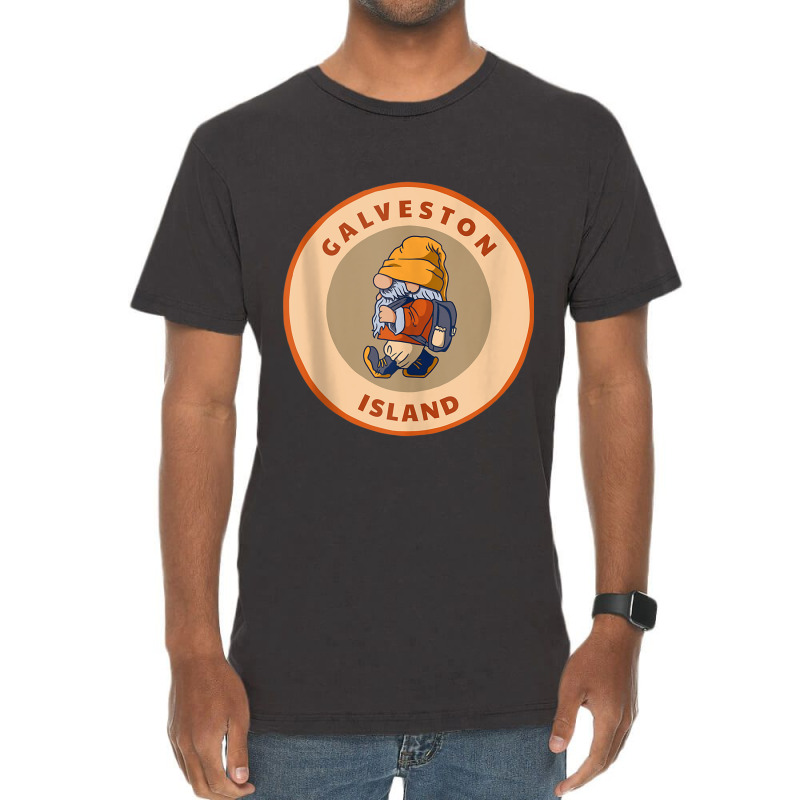 Galveston Island State Park Texas Hiking Gnome Tx Vacation Vintage T-Shirt by NathanielDesign | Artistshot