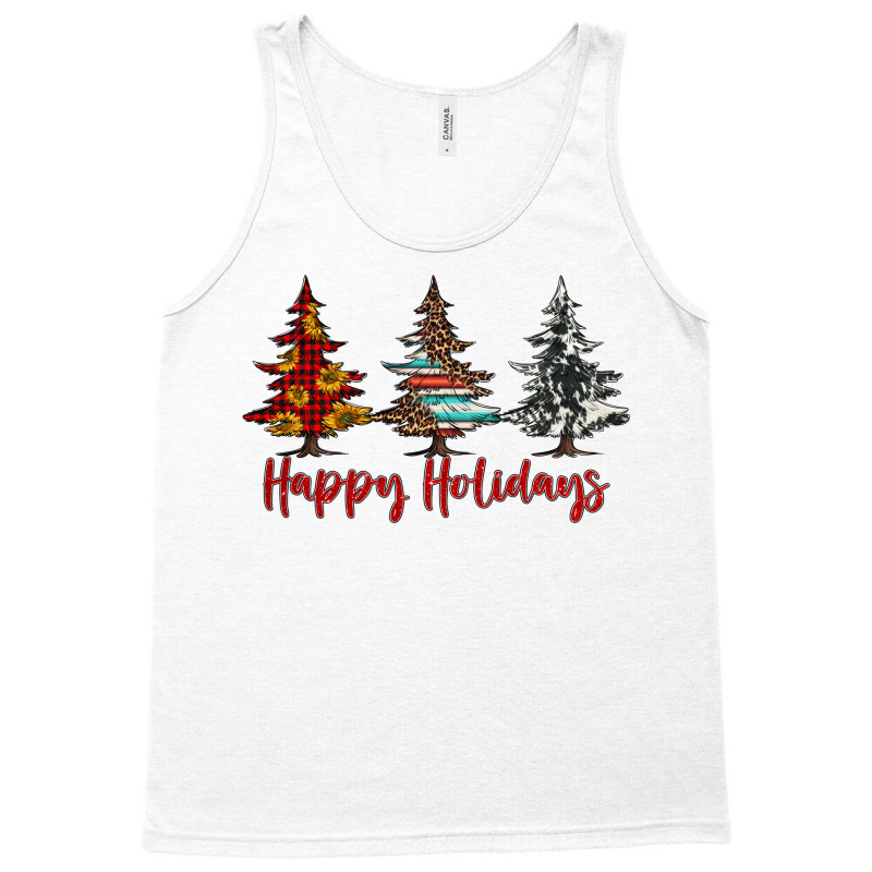 Happy Holidays Christmas Trees Tank Top | Artistshot