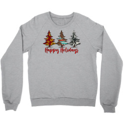 happy holidays christmas trees Crewneck Sweatshirt | Artistshot