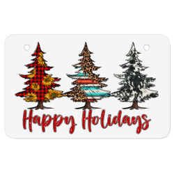 happy holidays christmas trees ATV License Plate | Artistshot