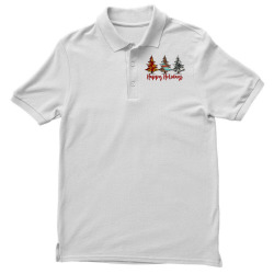happy holidays christmas trees Men's Polo Shirt | Artistshot