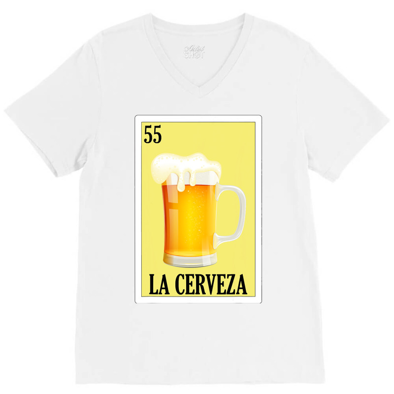 Spanish Beer Lottery Gift  Mexican Lottery La Cerveza V-Neck Tee by bakien89 | Artistshot