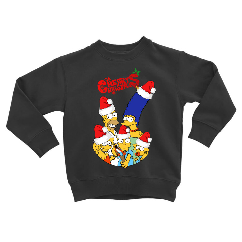 The Simpsons Funny Family - Merry Christmas - Happy Xmas Toddler Sweatshirt by coşkun | Artistshot