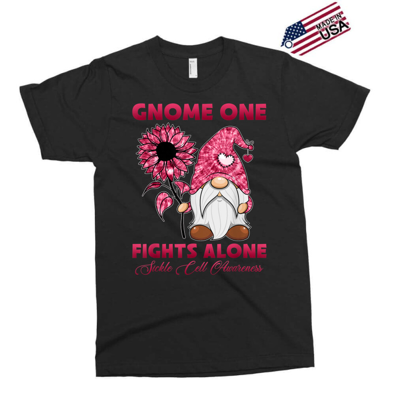 Gnome One Fight Alone Burgundy Ribbon Sickle Cell Awareness Exclusive T-shirt by NathanielDesign | Artistshot