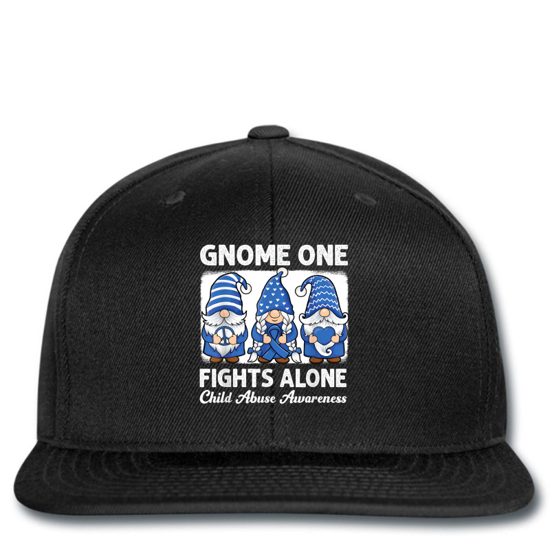 Gnome One Fights Alone Child Abuse Prevention Awareness Printed hat by NathanielDesign | Artistshot