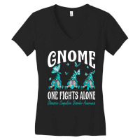 Gnome One Fights Alone Obsessive Compulsive Disorder Women's V-neck T-shirt | Artistshot