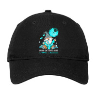 Gnome One Fights Alone Ribbon Ptsd Awareness Adjustable Cap | Artistshot