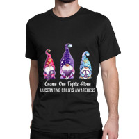 Gnome One Fights Alone Ulcerative Colitis Awareness Classic T-shirt | Artistshot