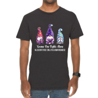 Gnome One Fights Alone Ulcerative Colitis Awareness Vintage T-shirt | Artistshot