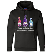 Gnome One Fights Alone Ulcerative Colitis Awareness Champion Hoodie | Artistshot