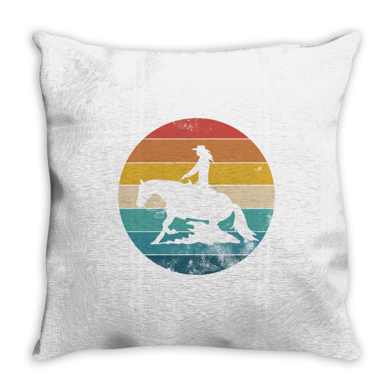 Western Rider Reining Quarter Horse Sliding Stop Pullover Hoodie Throw Pillow | Artistshot