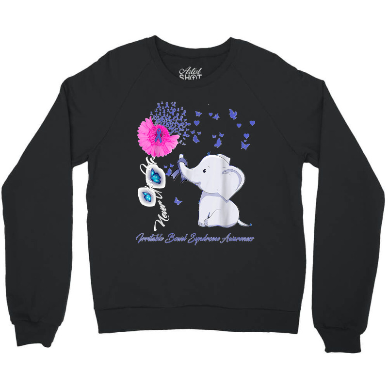 Elephant Irritable Bowel Syndrome Awareness Crewneck Sweatshirt by WirtzRichard | Artistshot