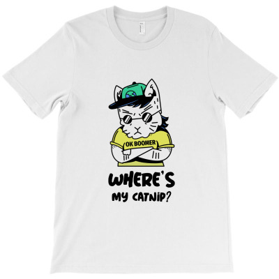 Where's My Catnip T-shirt Designed By Farasyakia