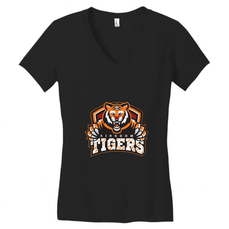 Kingdom Tigers   The Walking Dead Women's V-Neck T-Shirt by baruklambi | Artistshot