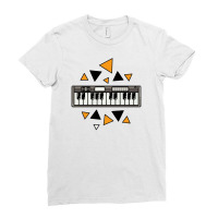 Music,keyboard,electronic,piano,triangle,reflections,cute,vectorart, Ladies Fitted T-shirt | Artistshot