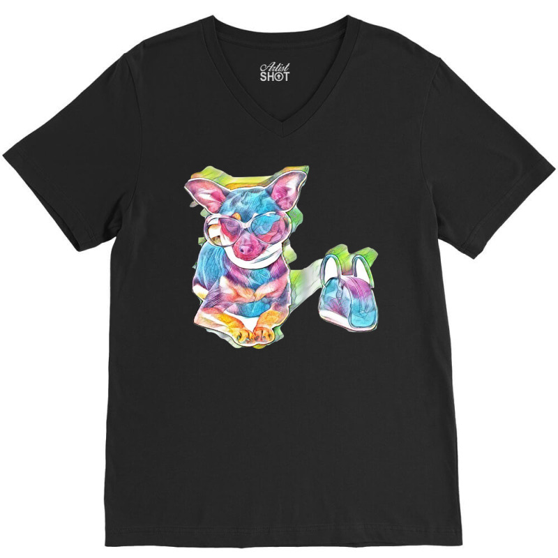 Dog Fashion Spa Animal V-Neck Tee by Kemnabi | Artistshot