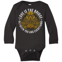 Love Is The Bridge Positive Message Lotus Yoga Meditation Tank Top Long Sleeve Baby Bodysuit | Artistshot