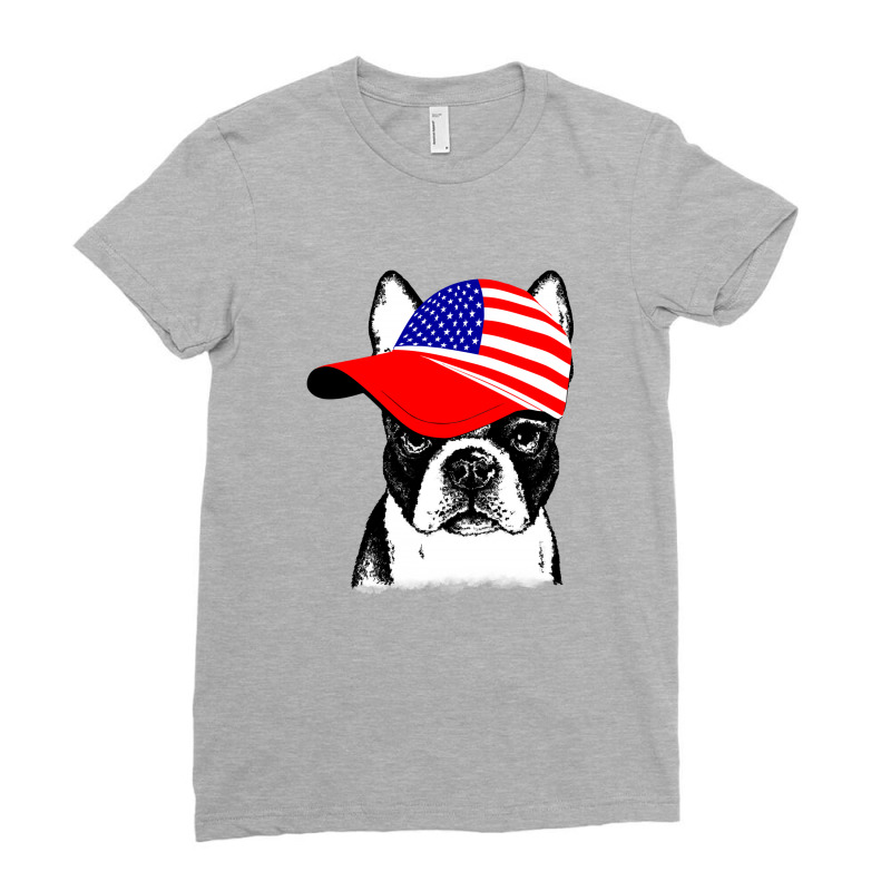 American Boston Terrier Ladies Fitted T-Shirt by autlu2024 | Artistshot