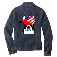 American Boston Terrier Ladies Denim Jacket | Artistshot