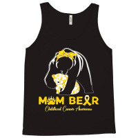 Mama Bear Childhood Cancer Awareness Month Gold Ribbon 153 Tank Top | Artistshot