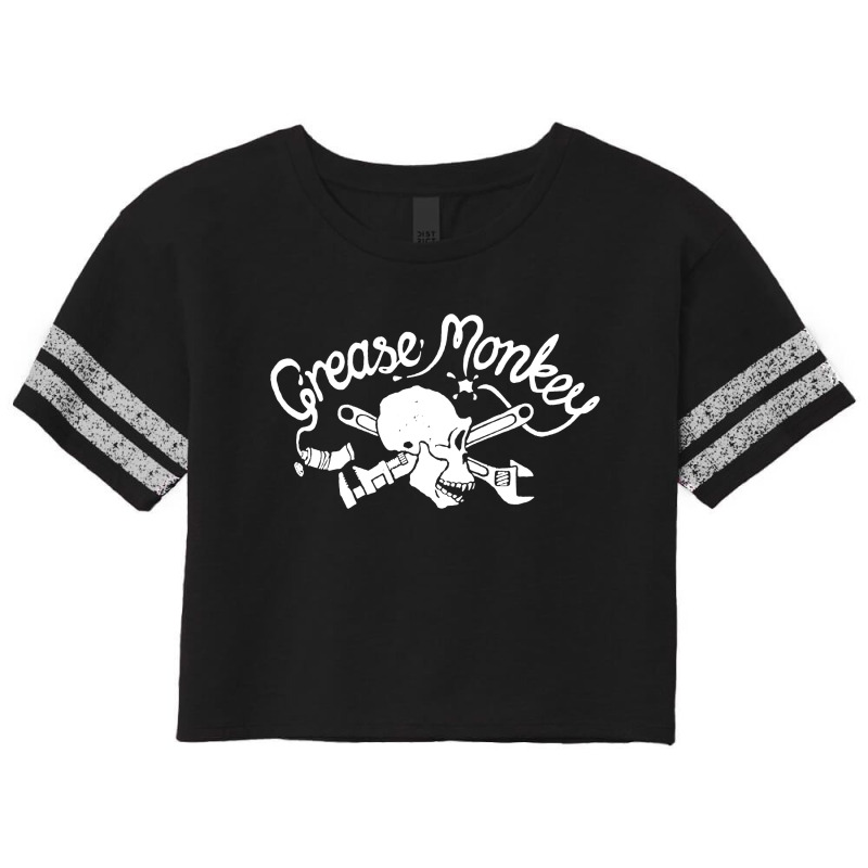 Grease Monkey Skull Crossbones Scorecard Crop Tee by Samboo | Artistshot