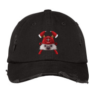 Firefighter Hedgehog Fireman Boys Kids Fire Rescue Animal 264 Vintage Cap | Artistshot