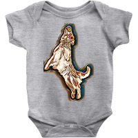 Dog Golden Retriever Sitting Baby Bodysuit | Artistshot