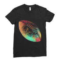 Football Player Gifts For Men Women Colorful Football Ball Ladies Fitted T-shirt | Artistshot