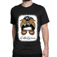 Bleached Football Gammie Life With Leopard Messy Bun Player Classic T-shirt | Artistshot