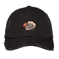 Skull Mushrooms Mycologist Vintage Halloween Costume 3 Vintage Cap | Artistshot