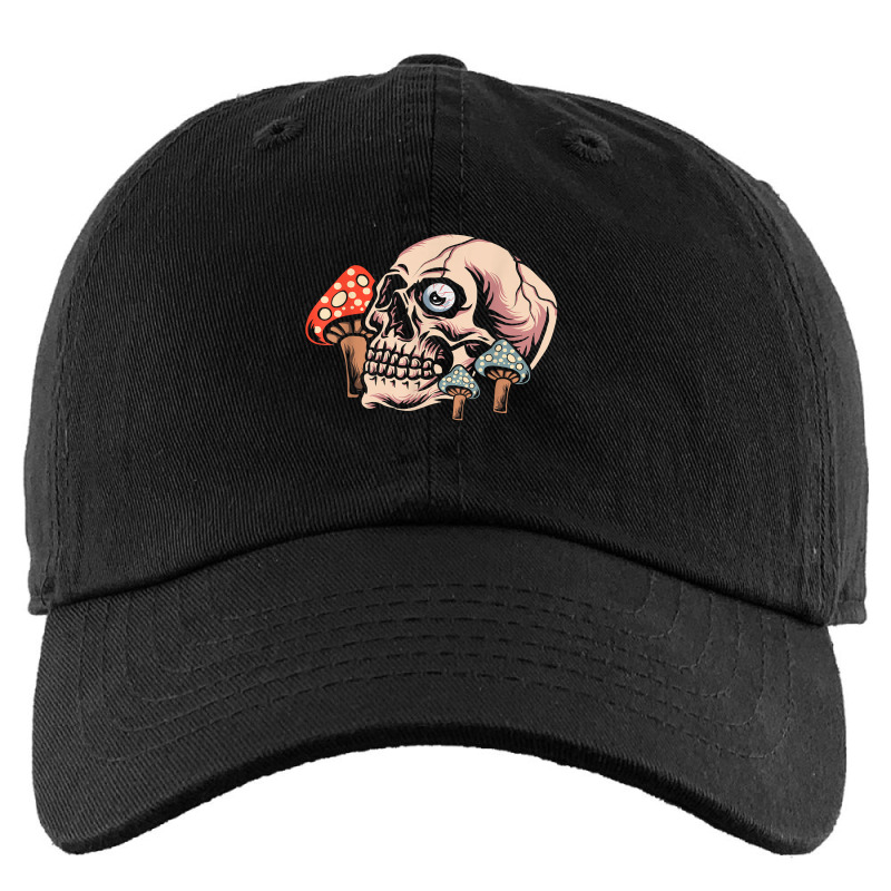 Skull Mushrooms Mycologist Vintage Halloween Costume 3 Kids Cap by ChelseaJansen | Artistshot